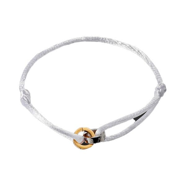 2026 luxury stainless steel bracelet 2 round cotton rope retractable lovely fashion jewelry popular unisex gift
