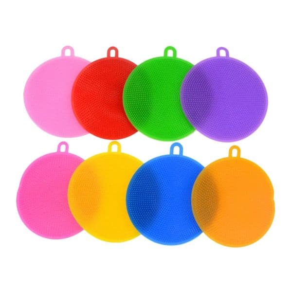 Silicone Dish Bowl Cleaning Brushes Multifunction 8 colors Scouring Pad Pot Pan Wash Brush Cleaner Kitchen Dishes Washing Tool Top Fashion