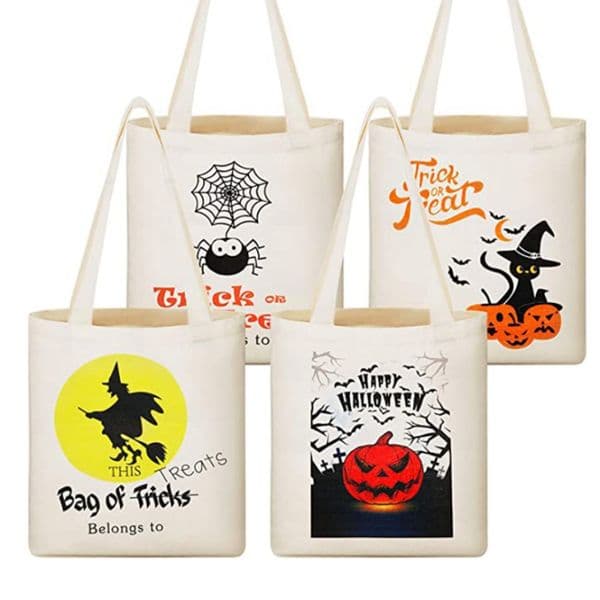Tote Trick or Treat en Halloween Party Candy Gift Portable Kids Spider Pumpkin Canvas Bags 928