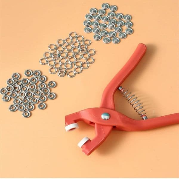 50sets 9.5mm Metal Snap Button Kit With Fastener Pliers Press Tool for Clothing Sewing Buttons Installation Tool Sewing Accessry