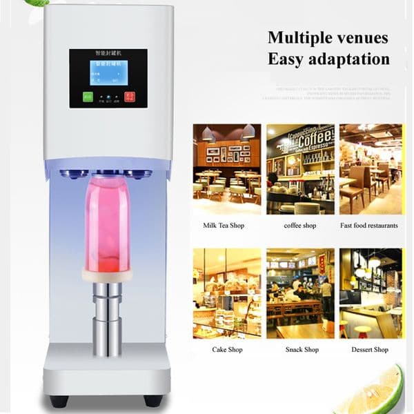 Smart Panel Can Sealing Machine Commercial Mute Fully Automatic Sealing Cup Beer Colorful Light Can Sealer