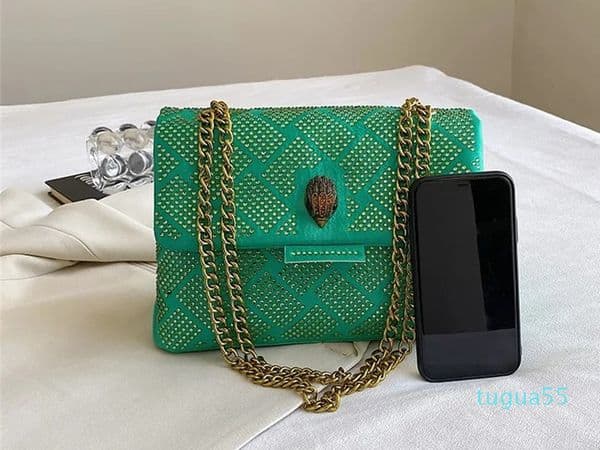 2025--Diamond Eagle Head Bag Women Shoulder Bag Fashion design Messenger Trendy Small Square