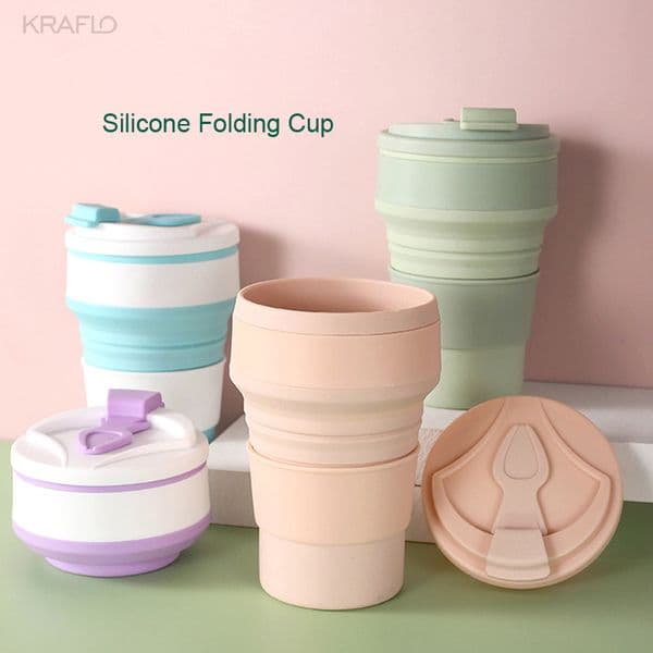 Silicone telescopic portable water outdoor multi-function travel direct hot sports folding mug coffee cup Z260313