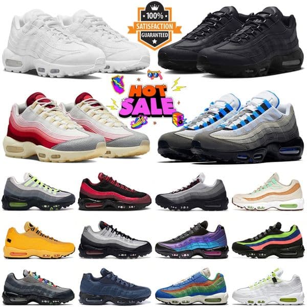 OG 95 running shoes men women 95s Crystal Blue Dark Beetroot Triple Black White Neon Solar Red Midnight Navy Dark Army Solar Red NYC Taxi mens trainers outdoor sneakers