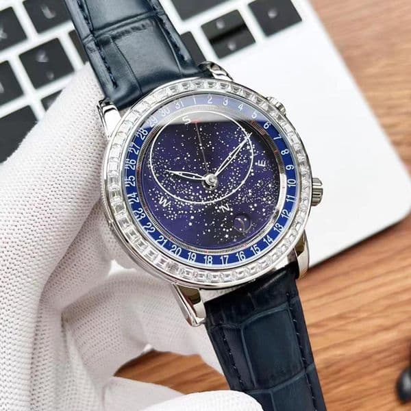 Men's watch automatic 43mm designer fashionable leather strap, paired with high-quality 904L stainless steel dial, can match sapphire waterproof watch montre de luxe