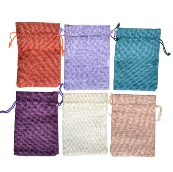 Newest Colorful Storage Packing Linen Bag Smoking Pipe Herb Grinder Accessories Portable Multiple Uses Package High Quality B2