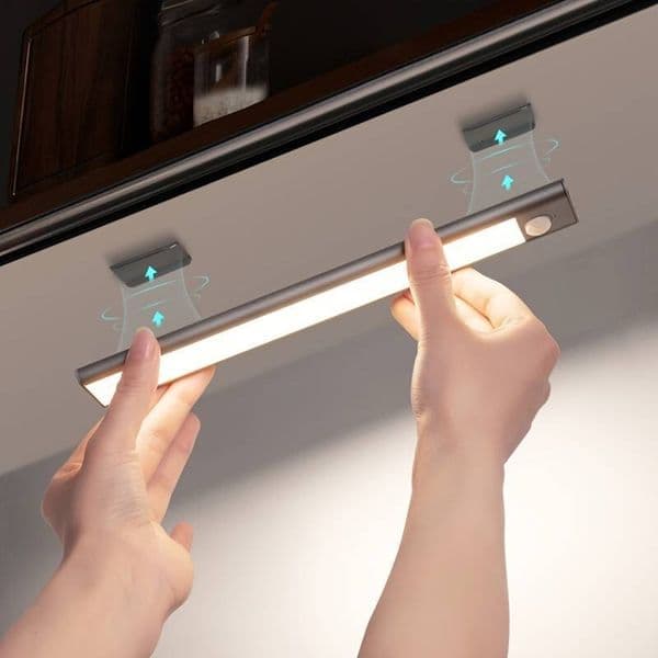 Other Home Decor Motion Sensor Light Wireless LED USB Rechargeable Lamp Cabinet Wardrobe Under Backlight For Kitchen 230923
