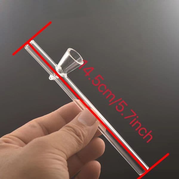 Wholesale 5.7inch big Pyrex Glass tobacco Pipe Clear high quality transparent Great smoking hand pipes