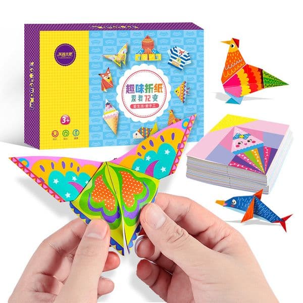 Arts and Crafts 152pcs DIY Kids Craft Toy Montessori Toys 3D Cartoon Origami Handcraft Paper Craft Art Learning Educational Toys for Children 230925