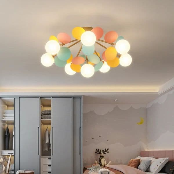 Modern Glass Hanging Lamp for Ceiling Kids Room Pendant Lights Living Room Bedroom Chandelier Loft Home Decorations Lustre