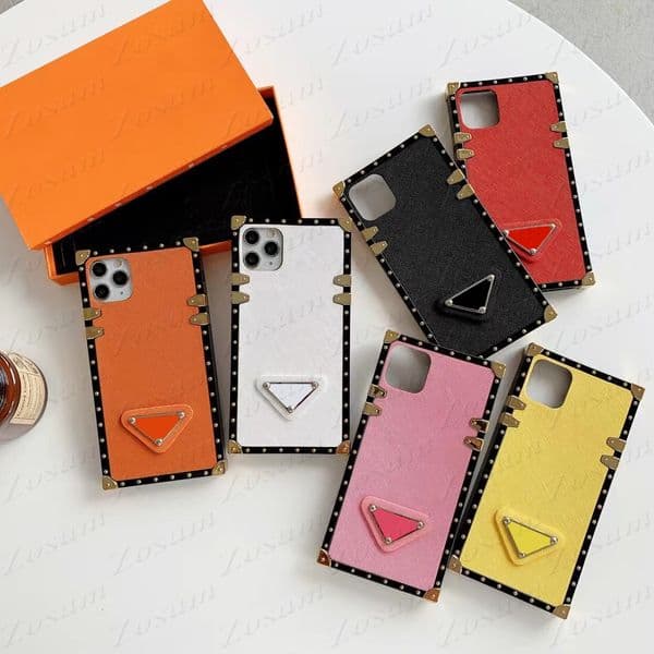 Fashion Triangle Phone Cases For Phone Mini Pro 8 Leather Square TPU Frame Case Cover R251211