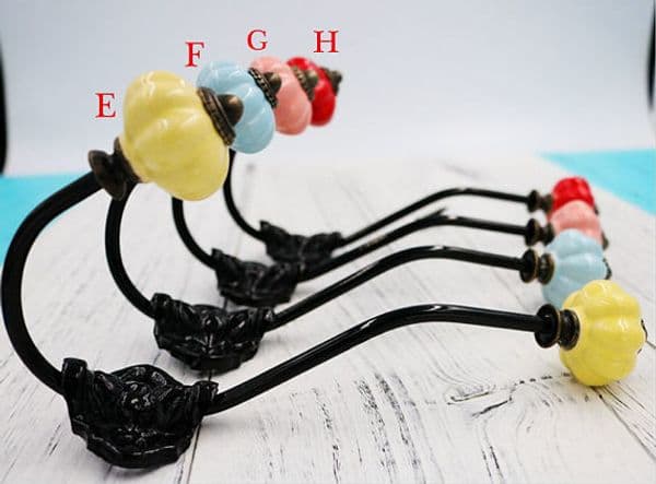 Towel Racks Ceramic Pumpkin Wall Hooks Coat Hooks Colorful Decorative Hooks Coat Hangers Kitchen Hangers Curtain Tie Backs 8 color 230926