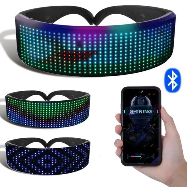Other Event Party Supplies Bluetooth LED Luminous Glasses Prop For Party Bar Festival Performance DIY Shining Electronic Futuristic Eyewear 230926
