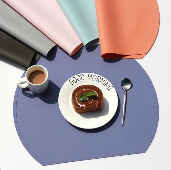 Thick Silicone Placemats Washable Place Mats for Dining Table Non-Slip Mats Heat-Resistant Placemat SN5071