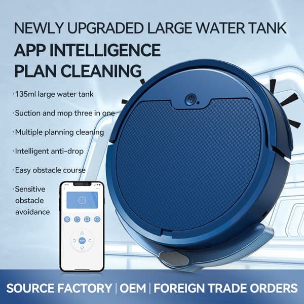 Hand Push Sweepers Cleaner APP Remote Automatic Control Sweeping with Water Tank Sweep and Wet Mopping Cleaning Mute Pet Hair 230104