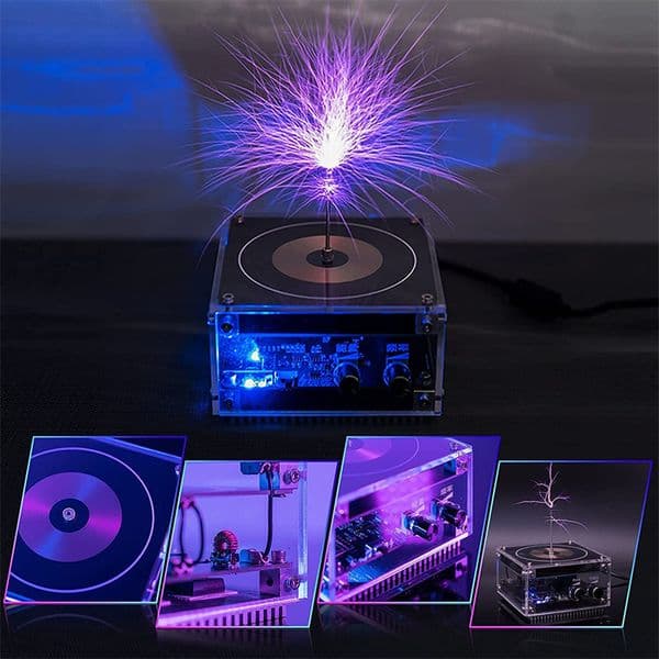 Decorative Objects Figurines For Tesla Coil S er Bluetooth compatible Music Wireless Touchable Artificial Lightning High Frequency Power Tool Gift 230105
