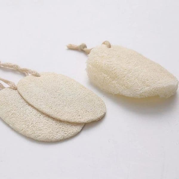 Natural Loofah Sponge Bath Shower Body Exfoliator Pads With Hanging Cotton Rope household