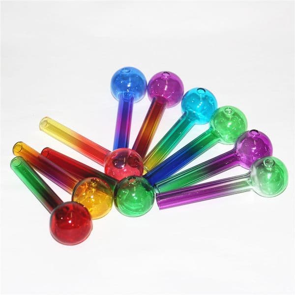 Glass Oil Burner Pipe color Glass Tube Glass Pipe Oil Nail Pipe hand smoking pipes