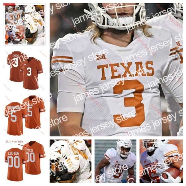 American College Football Wear Custom Mens College Texas Longhorn Adrian Phillips Kenny Vaccaro II Samuel Cosmi Jamaal Charles Major Applewhite DeShon Elliott Tyr