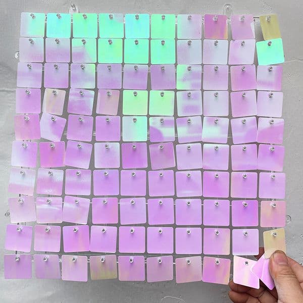 Other Event Party Supplies 12PC Shimmer Wall Backdrop Crystal Pneumatic Panel Sequins Art Backgroud Cloth Paint Pink Wedding Birthday Decoration 230110