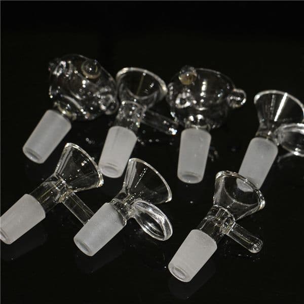 Quartz Banger Glass Adapter Converter Glass Bong 14mm 18mm Female To Male Quartz Banger herb glass Bowl Thick Forsted Glass Water Pipes