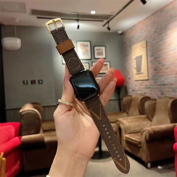 luxury Watch Band Apple 38 40 41 42 44 45 49 mm Flower Leather Watchs Strap Wristband For Iwatch 8 7 6 5 4 SE Designer Watchbands LU010