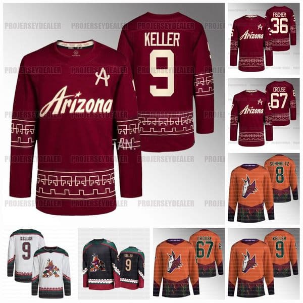 91 Josh Doan Arizona Clayton Keller 2023 Coyotes Jersey Nick Bjugstad Jason Zucker Alexander Kerfoot Liam O'Brien Nick Schmaltz Shayne Gostisbehere Course Weber