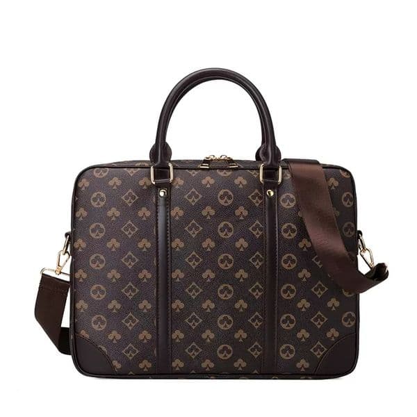 Briefcase Simple Mens Briefcase Slim Leather Briefcase Solid Large Business Man Bag Laptop Bag Messenger Bag for Men