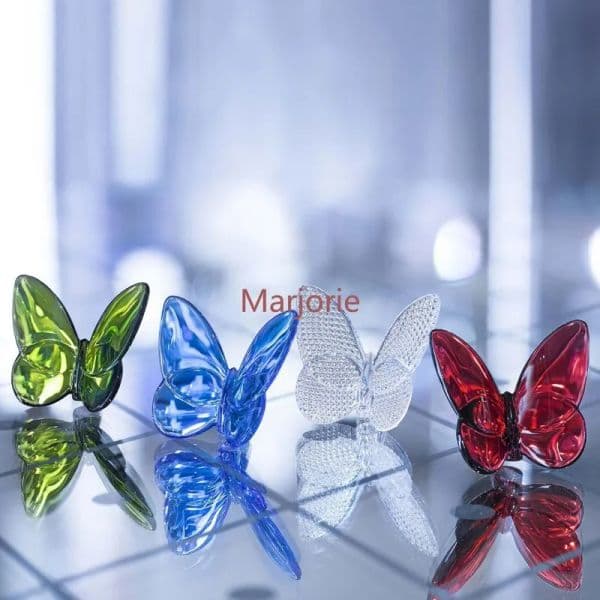 Wings Fluttering Glass Crystal Papillon Lucky Butterfly Glints Vibrantly With Bright Color Ornaments Home Decore 220711 B2