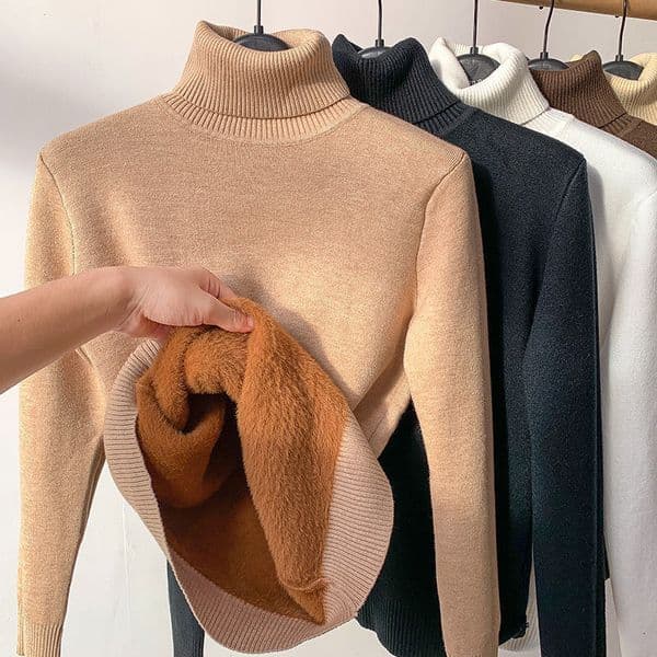Women's Sweaters Women Turtleneck Sweater Autumn Winter Elegant Thick Warm Long Sleeve Knitted Pullover Female Basic Sweaters Casual Jumpers Tops 230803