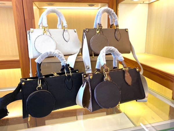 High Quality Luxurys Designers OnTheGo Bags Toron handle Handbags Women Messenger Handbag Monograms Embossing Small Tote Shoulder Crossbody Bag
