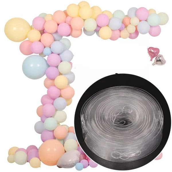 Balloon Arch Kit DIY Decorating Garland Strip Plastic Balloon Chain 5M Balloon Tie Knob Tool Birthday Party Wedding Decoration Supplies Cadena De Globos De Plastico