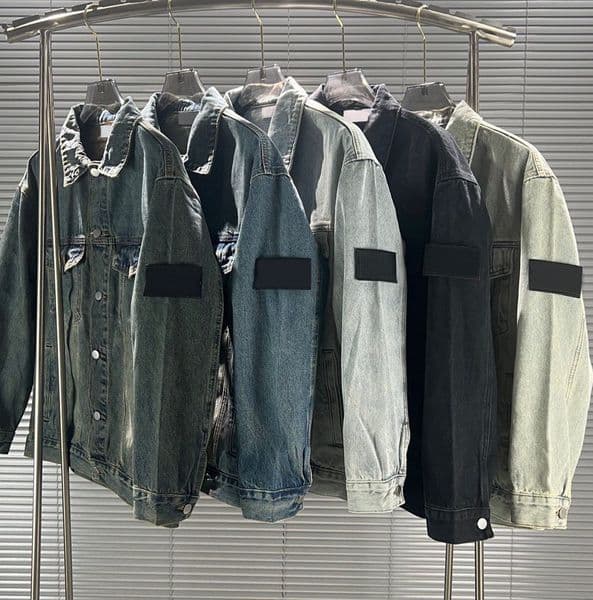 Mens Jean jacket designer jacket denim top womens long sleeve jacket top cardigan shoulder strap fashion retro couple jacket 5 colors M-2XL