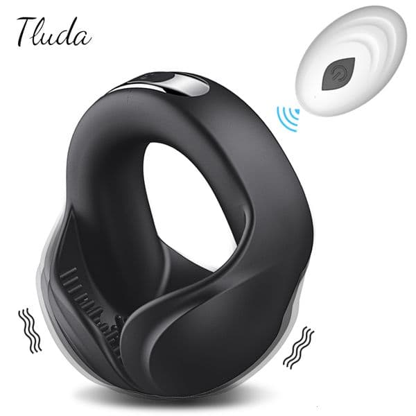 Cockrings Male Testicle Massager Penis Ring Ejaculation Delay Vibrator Masturbator Scrotum Stimulator Cock Ring Sex Toy for Men 18 230803