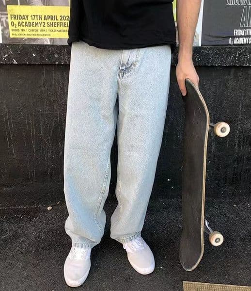 Ukskate Big Boy Jeans Wide Leg Slacks Slacks Fashion Trouses for Men