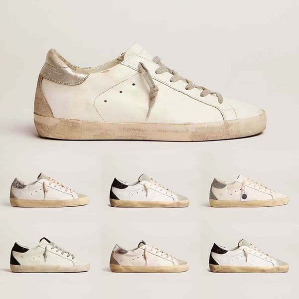 designer shoes women Sneaker shoes Italy brand Super Star Suede Sequin Leopard White Do-old Dirty Casual shoe lace up thumbnail 2