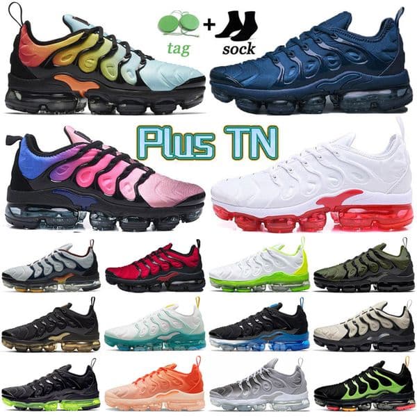 plus tn running shoes Tennis Ball Triple Black Psychic Pink All Red Cool Grey Atlanta Olive University tns mens womens outdoor sports trainers sneakers 40-46