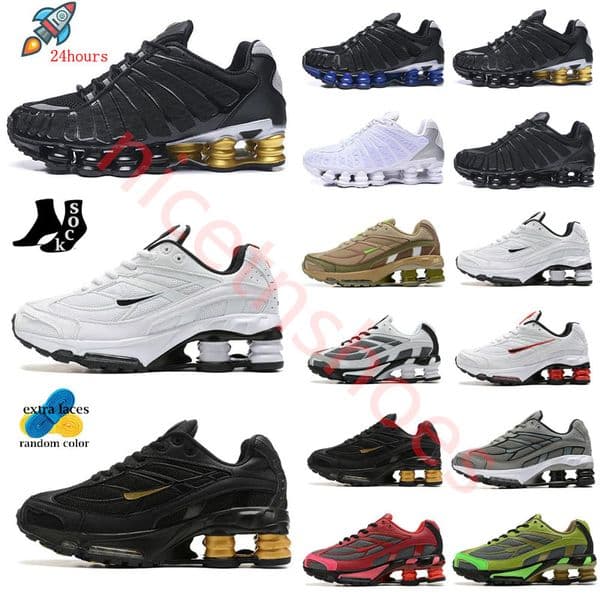 Triple Black Platinum Tint Shox nz tl Silver Racer Blue Dark Grey white Metallic Silver running shoes Comet Red Thunder bred trainers Game Royal sneakers size12