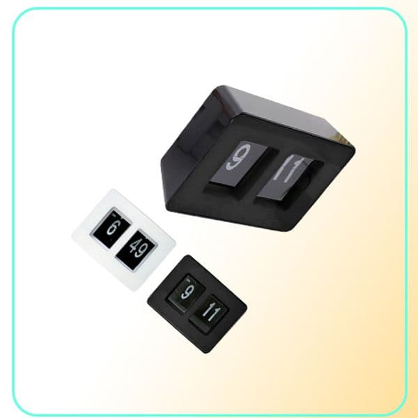 Auto Flip Over Clock Desk Flip Internal Gear Operated Stylish Modern Desk Wall Digital Clock Home Decor New Drop LJ201211
