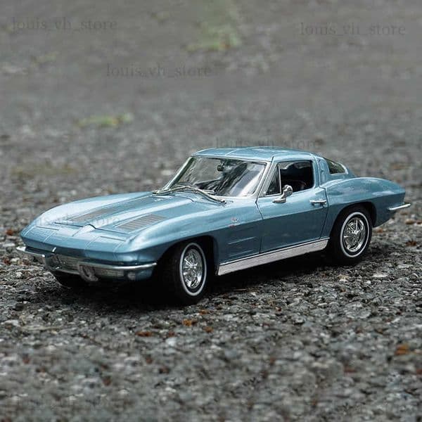 WELLY 1 24 Chevrolet Corvette 1963 Alloy Car Toy Car Metal Collection Model Car Toys For ldren Birthday gift L260604