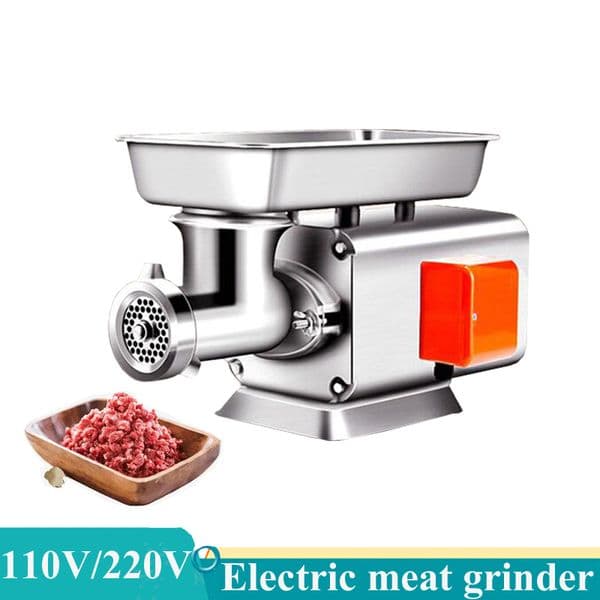 1100W Electric Meat Grinder Consumer And Commercial Stainless Steel Meat Mincer Food Processor Household Appliances
