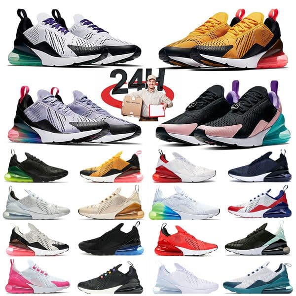 270 Casual Shoes Men Women Air 270s React Triple Black White Royal Chaussure Bred Be True Metallic Gold Barely Rose Olive Dusty Cactus Midnight Navy Sneakers Comfort