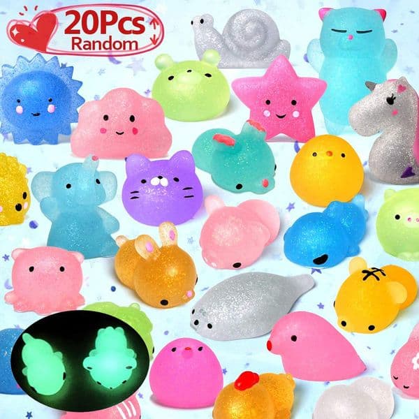 Decompression Toy Mini Squishy Toy Cute Glow Mochi Animal Squeeze Antistress Toys For Children Adults Kaii Slow Rising Stress Relief Toys Gift 230816 Y260515