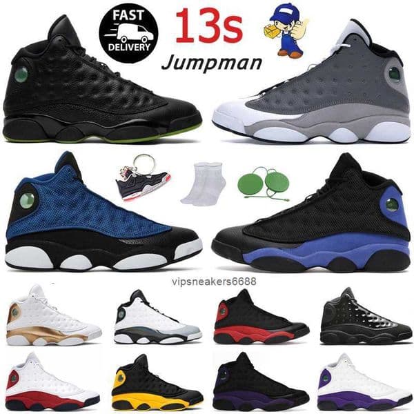 Outdoor basketball shoes 13 13s Mens sports sneakers Women trainers Casual Black Cat Brave Blue EUR 40-47