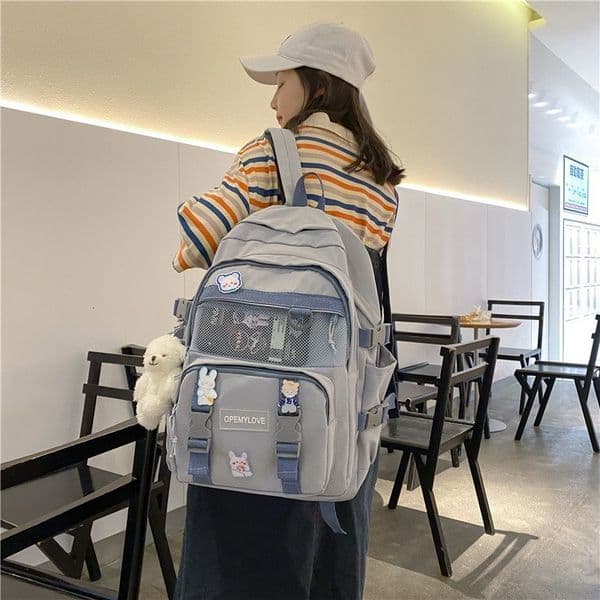 School Bags Fashion Women Backpack Waterproof Girl College Female Kawaii Student Cotton Cute Bag Harajuku Solid Teenager Mochila 230817