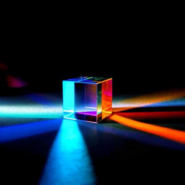 Prisms Dichroic Glass Cube Prism12.7mm Optical Color Prisms Laser Cube for Decorating Birthday Gift Rainbow Glass Beam Combiner 230816
