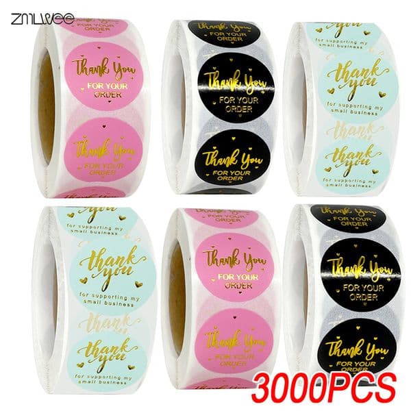 Other Decorative Stickers Thank You Gold Reward Sticker Gifts Christmas Gift Envelope Stationery Label Aesthetic Cute 230818z