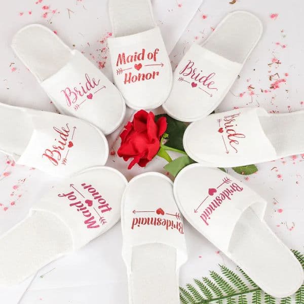 Wedding Party Gifts Personalized brides Bridesmaid slippers bridal shower party giftZZ