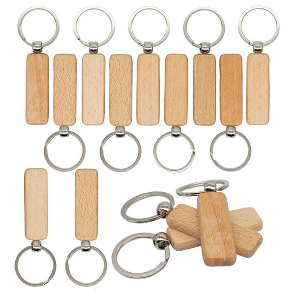 Plush Keychains Wood Engraving Blanks Rectangle Blank Wooden Key Chain Wood Blanks for Keychains 20 Pack Width 0.7 Inch 230818