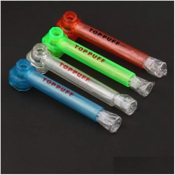 Smoking Pipes Toppuff Top Puff Acrylic Bong Portable Screwon Water Pipe Glass Shisha Chicha Tobacco Herb Holder Instant Screw On Hoo Dhhmc L
